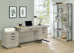 LOOMIS 60-INCH 4-DRAWER COMPUTER DESK WHITEWASHED GREY