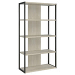 LOOMIS 72-INCH 4-SHELF BOOKSHELF WHITEWASHED GREY