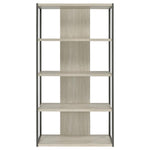 LOOMIS 72-INCH 4-SHELF BOOKSHELF WHITEWASHED GREY