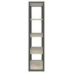 LOOMIS 72-INCH 4-SHELF BOOKSHELF WHITEWASHED GREY