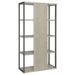 LOOMIS 72-INCH 4-SHELF BOOKSHELF WHITEWASHED GREY