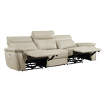Maroni Xtra Large Power Reclining Sofa TAUPE LEATHER