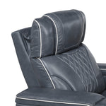 Apex Power Reclining Sofa W/ Heat & Massage BLUE LEATHER