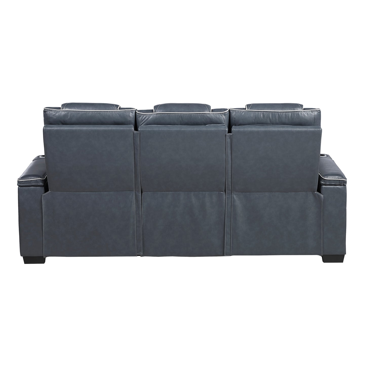 Apex Power Reclining Sofa W/ Heat & Massage BLUE LEATHER
