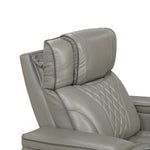 Apex Power Reclining Sofa W/ Heat & Massage GREY LEATHER
