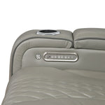 Apex Power Reclining Sofa W/ Heat & Massage GREY LEATHER