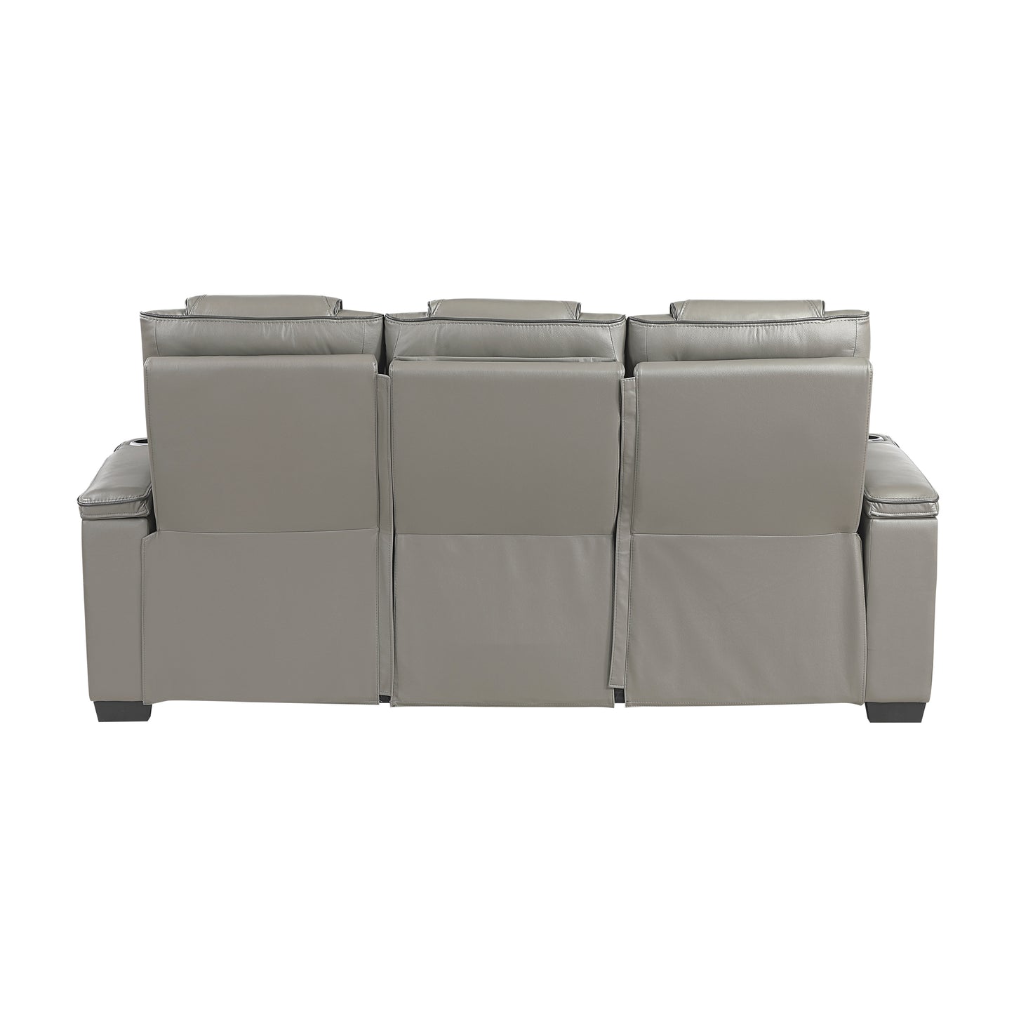 Apex Power Reclining Sofa W/ Heat & Massage GREY LEATHER