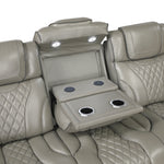Apex Power Reclining Sofa W/ Heat & Massage GREY LEATHER