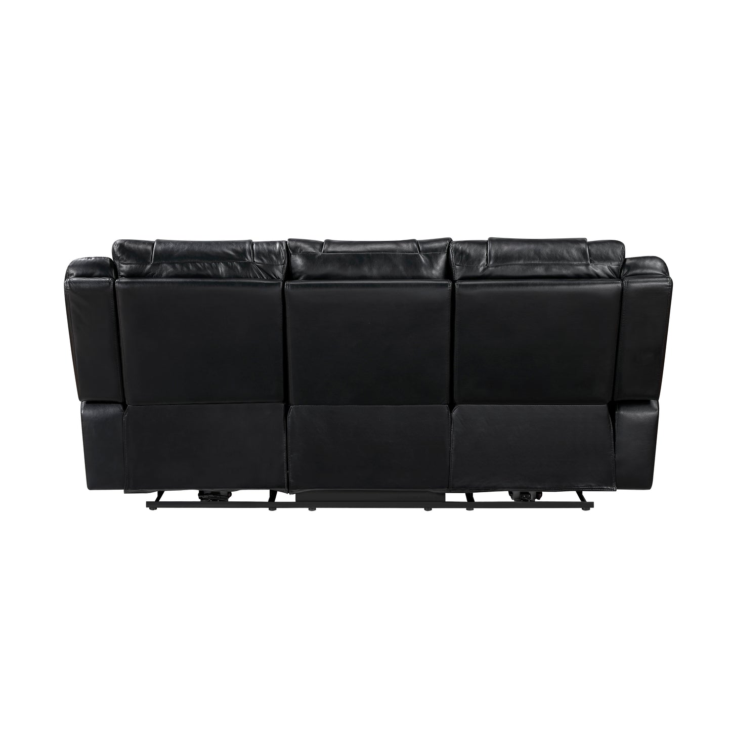 Huron Power Reclining Sofa BLACK VINLY