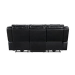 Huron Power Reclining Sofa BLACK VINLY
