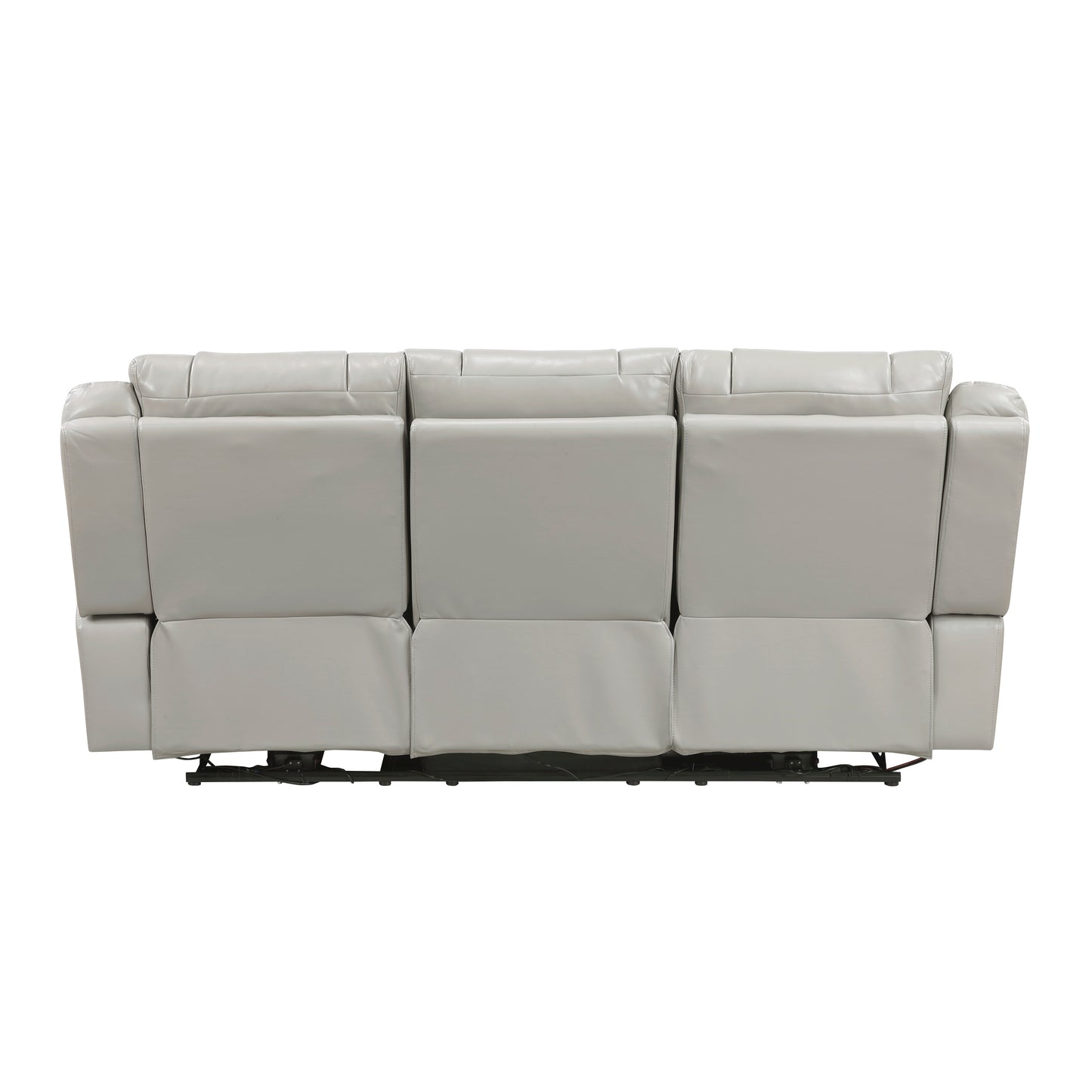 Huron Power Reclining Sofa GREY VINYL