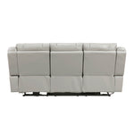Huron Power Reclining Sofa GREY VINYL