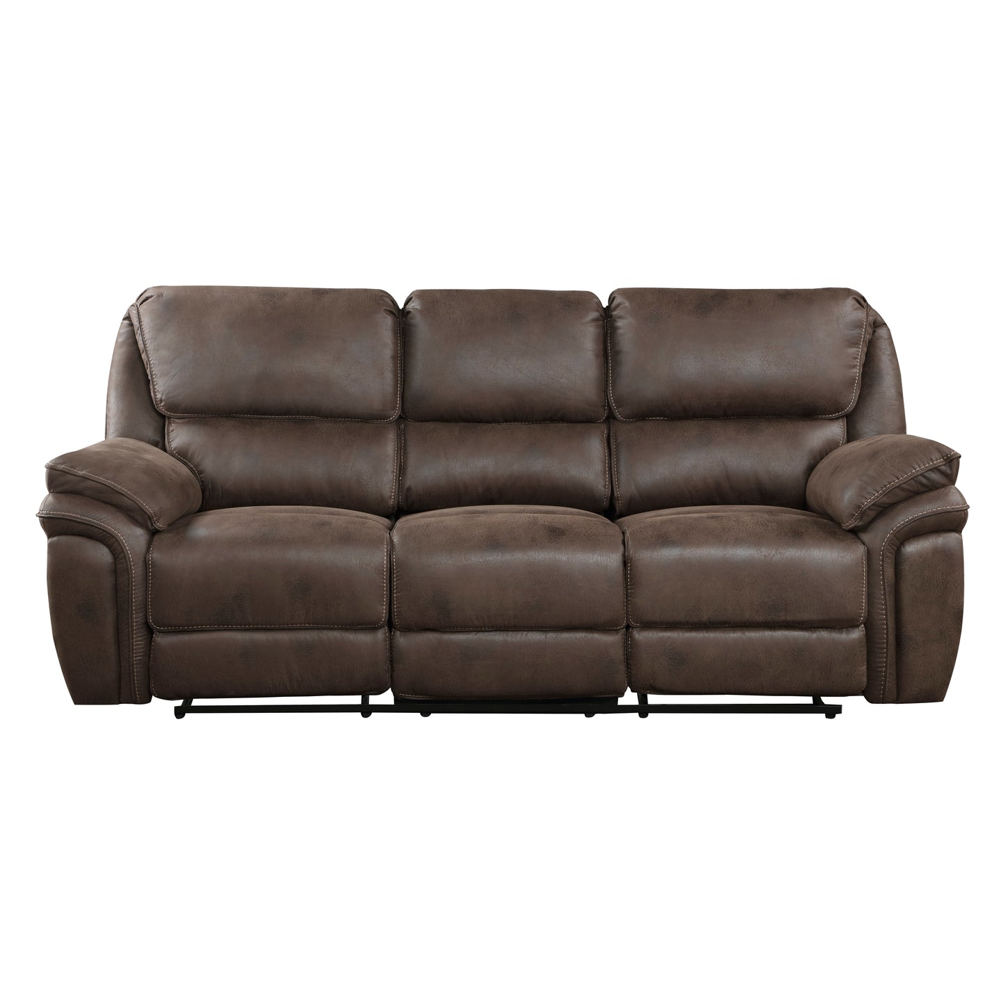 Proctor Reclining Sofa BROWN MICROFIBER