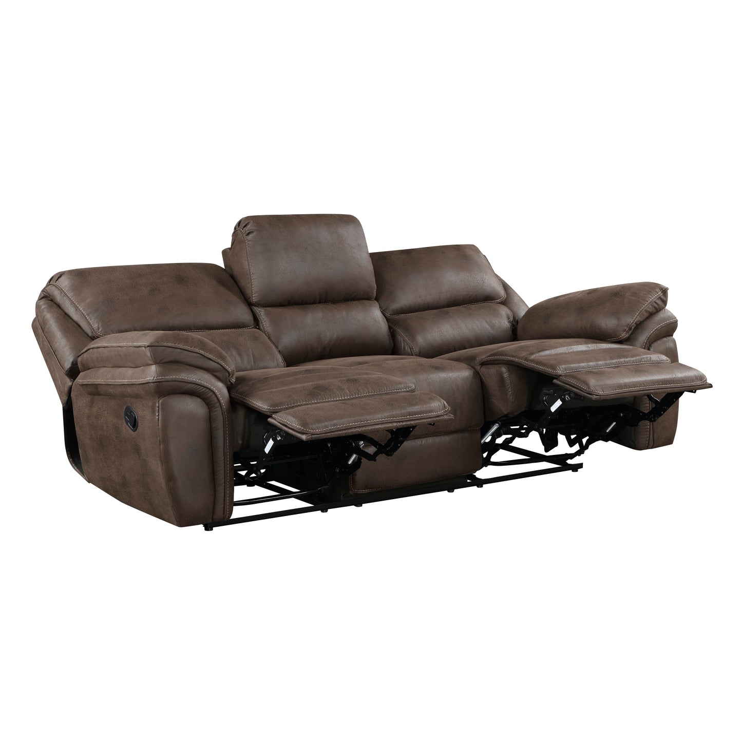 Proctor Reclining Sofa BROWN MICROFIBER
