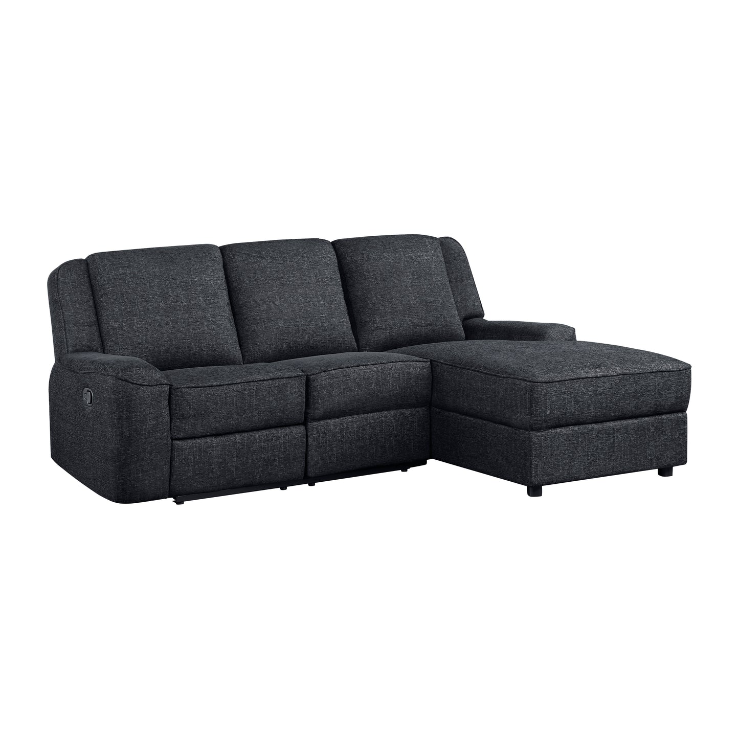 Monterey Reclining Sofa Chaise EBONY