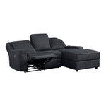 Monterey Reclining Sofa Chaise EBONY