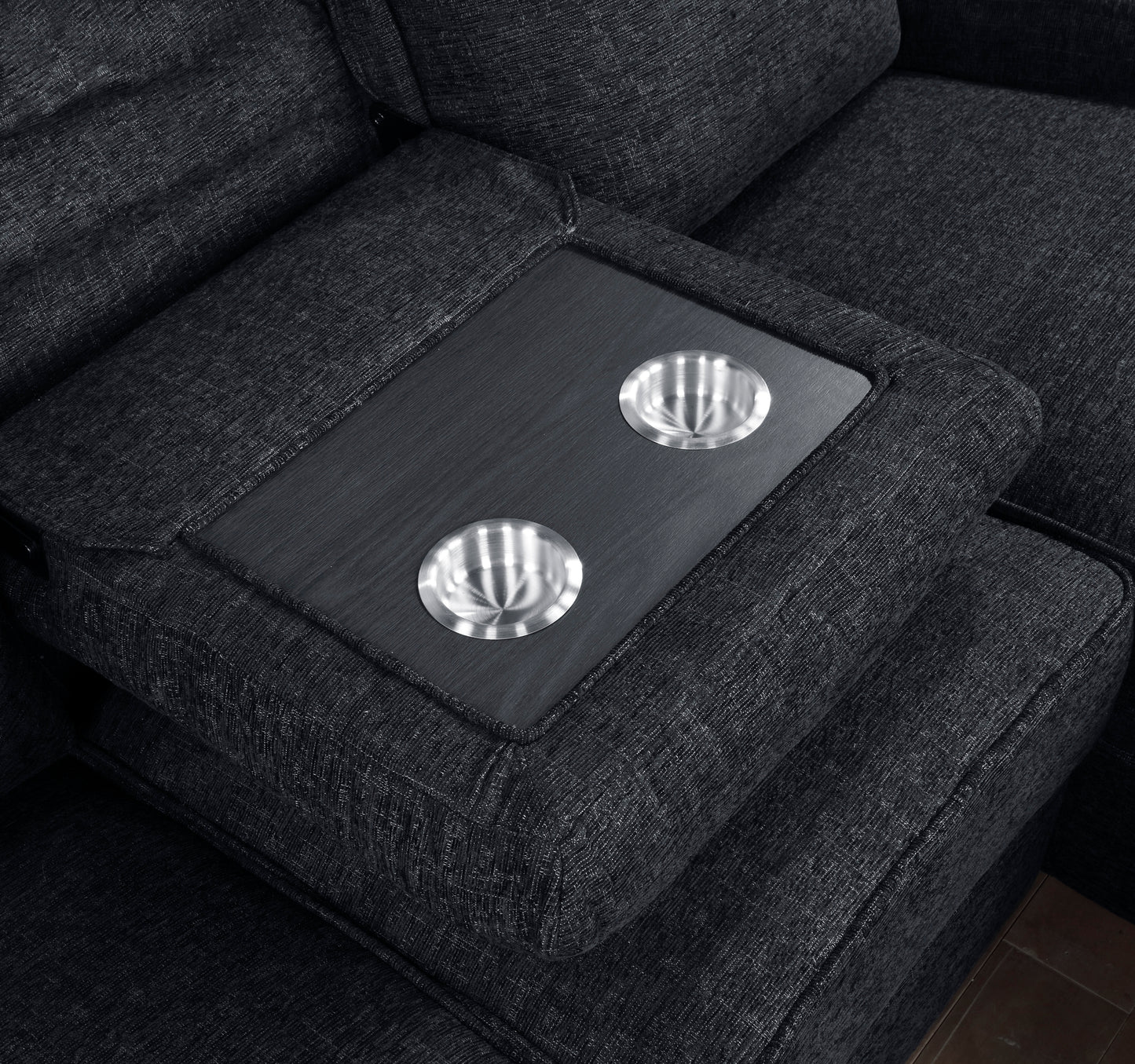 Monterey Reclining Sofa Chaise EBONY