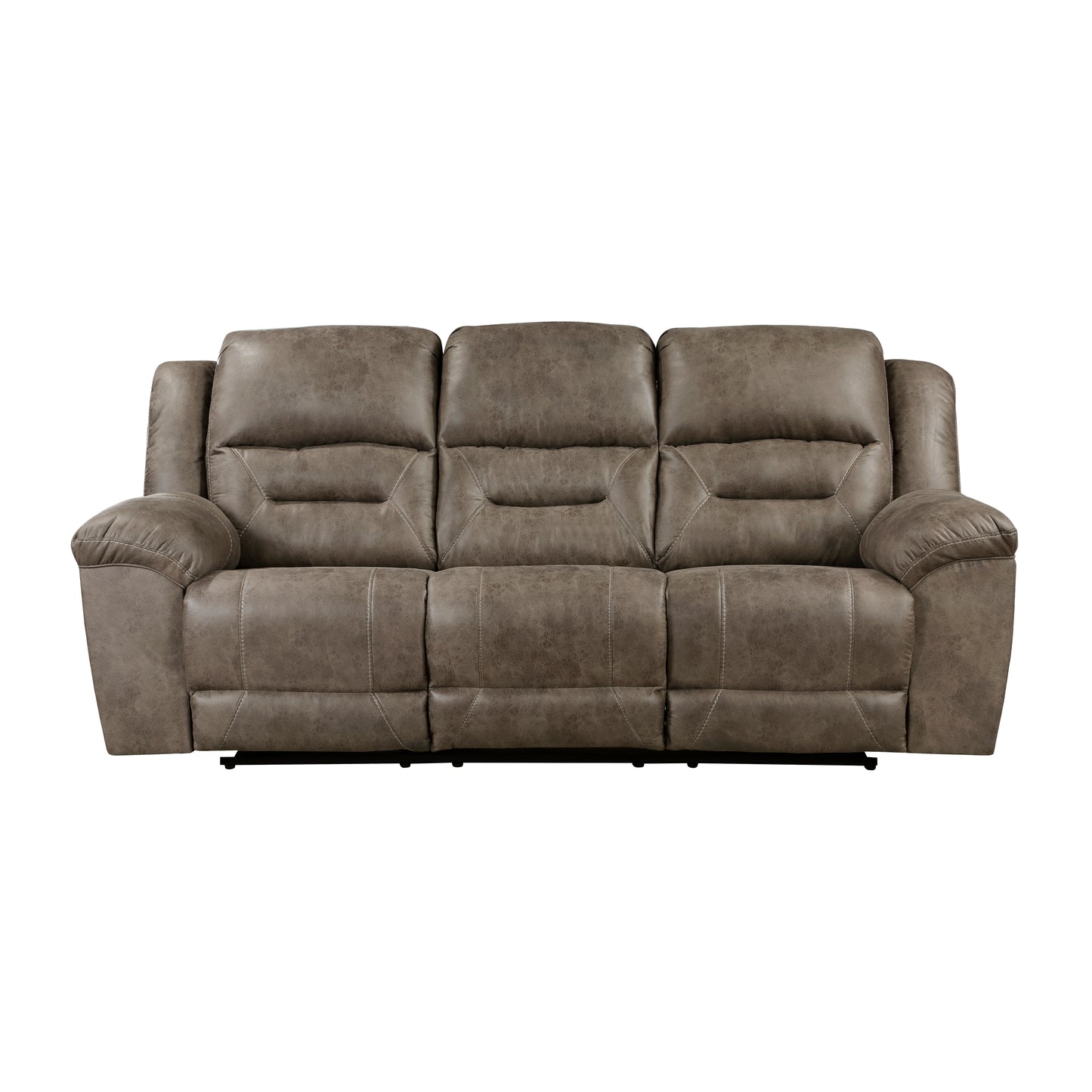 Hazen Reclining Sofa BROWN MICROFIBER