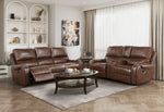 Newnan Reclining Sofa BROWN VINYL