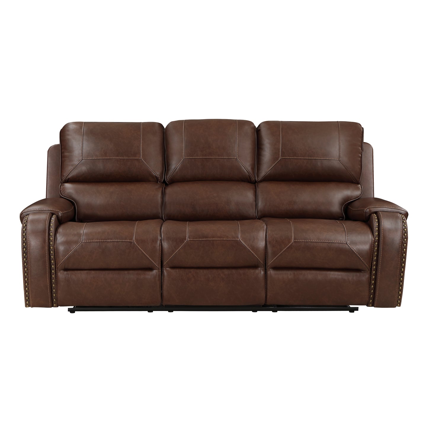 Newnan Reclining Sofa BROWN VINYL