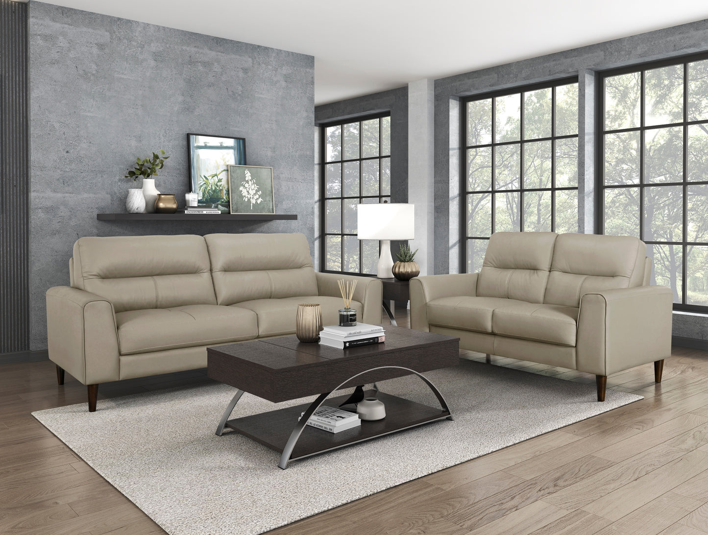 Lewes Sofa LATTE LEATHER