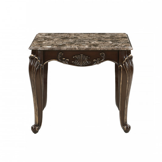 Balthasar Marble End Table CHERRY