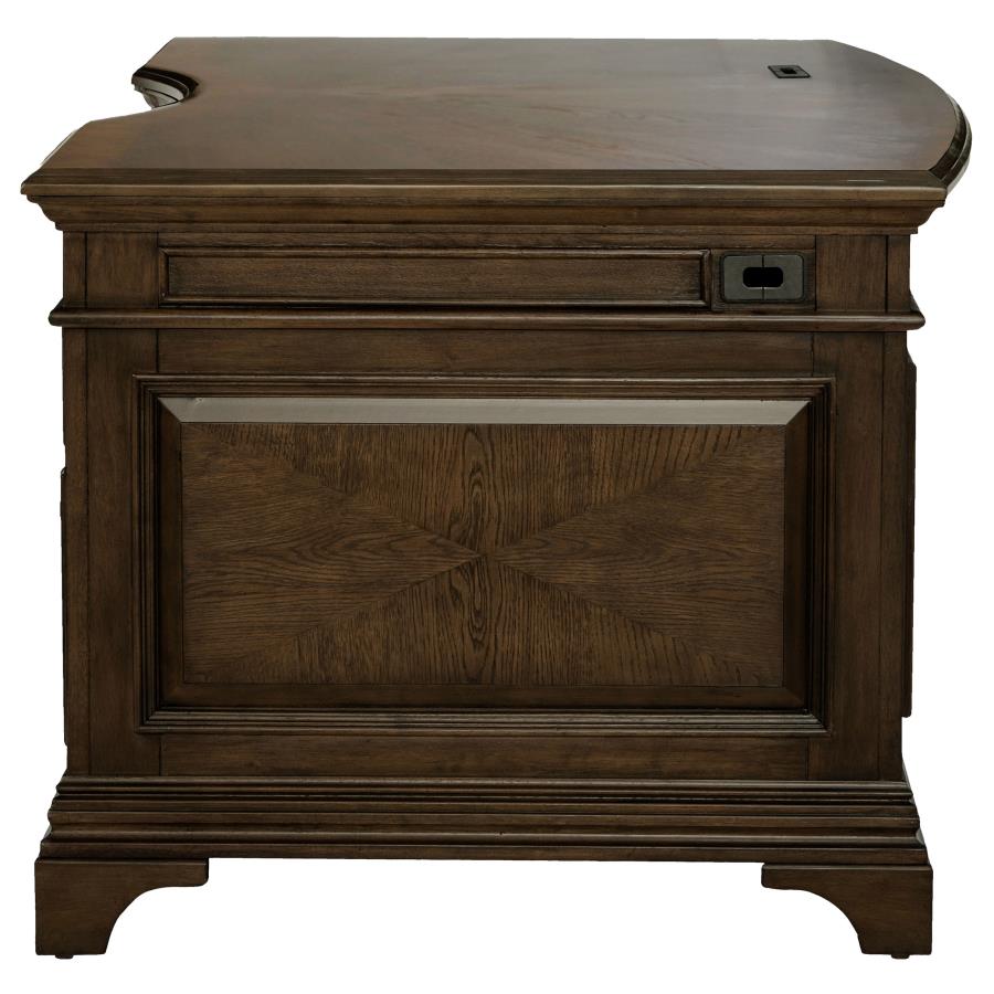 HARTSHILL 72-INCH 7-DRAWER EXECUTIVE DESK BURNISHED OAK