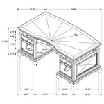 HARTSHILL 72-INCH 7-DRAWER EXECUTIVE DESK BURNISHED OAK