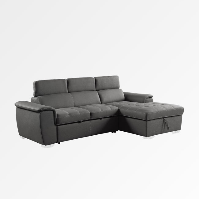Connor 2-Piece Sleeper Sectional (Grey)