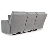 Biscoe PWR REC Sofa with ADJ Headrest PEWTER