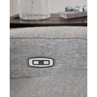 Biscoe PWR REC Sofa with ADJ Headrest PEWTER