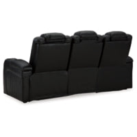 Caveman Den PWR REC Vinyl Sofa with ADJ Headrest MIDNIGHT