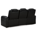 Caveman Den PWR REC Vinyl Sofa with ADJ Headrest MIDNIGHT