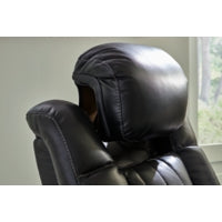 Caveman Den PWR REC Vinyl Sofa with ADJ Headrest MIDNIGHT