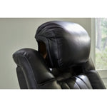 Caveman Den PWR REC Vinyl Sofa with ADJ Headrest MIDNIGHT