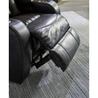 Caveman Den PWR REC Vinyl Sofa with ADJ Headrest MIDNIGHT