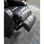 Caveman Den PWR REC Vinyl Sofa with ADJ Headrest MIDNIGHT