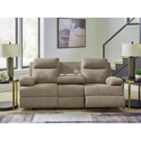 Side-Swipe REC Sofa w/Drop Down Table MOCHA