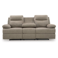 Side-Swipe REC Sofa w/Drop Down Table MOCHA
