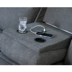 Side-Swipe REC Sofa w/Drop Down Table