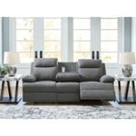 Side-Swipe REC Sofa w/Drop Down Table