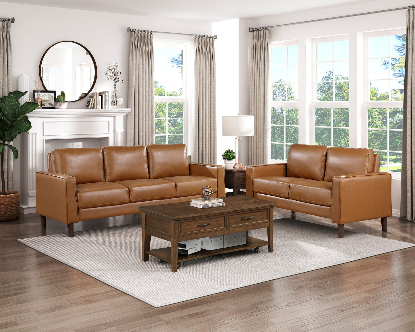 MALCOM SOFA BROWN VINLY