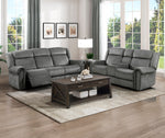 Brennen Power Reclining Sofa CHARCOAL MICROFIBER
