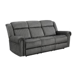 Brennen Power Reclining Sofa CHARCOAL MICROFIBER