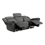 Brennen Power Reclining Sofa CHARCOAL MICROFIBER