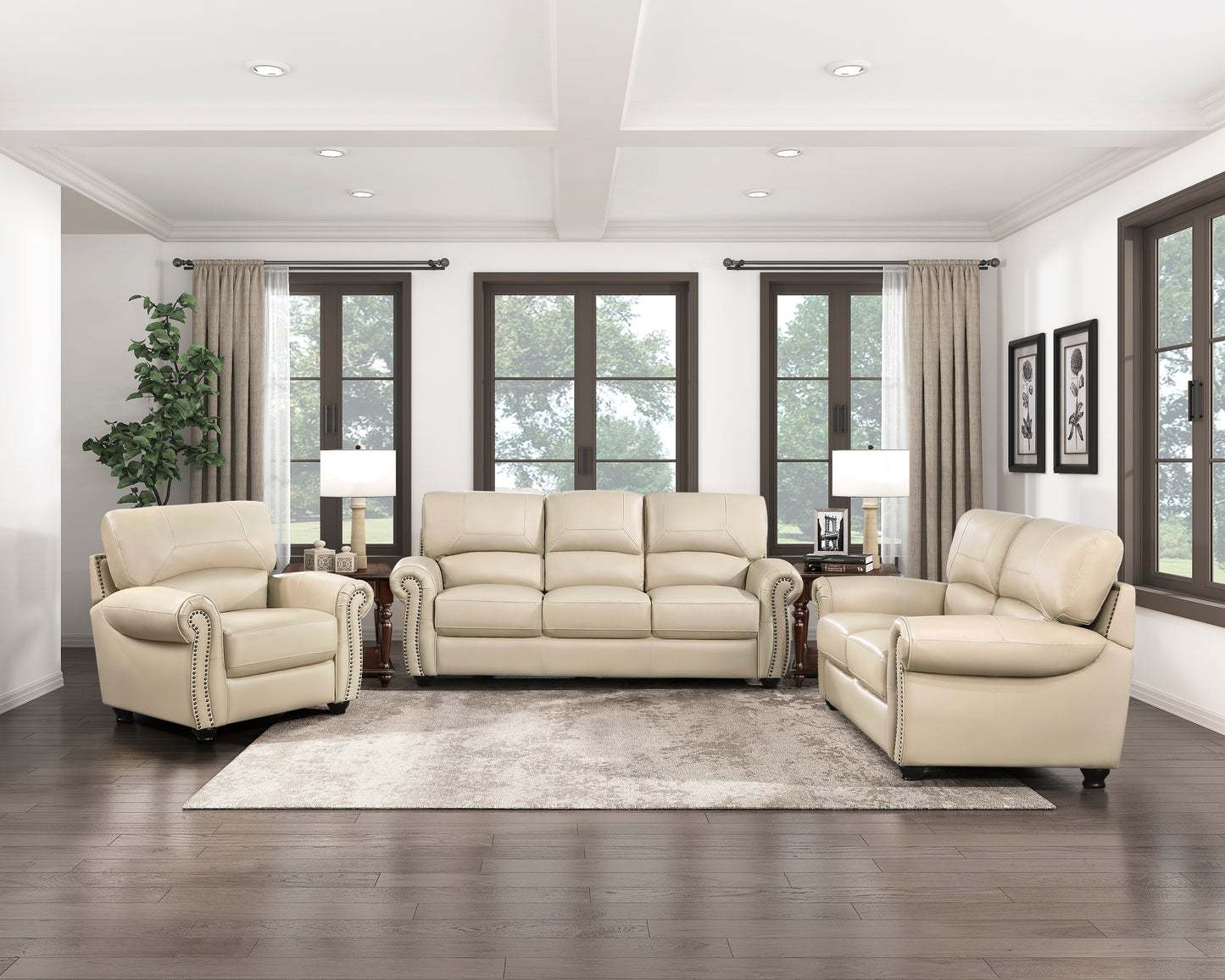 Foxborough Sofa CREAM LEATHER