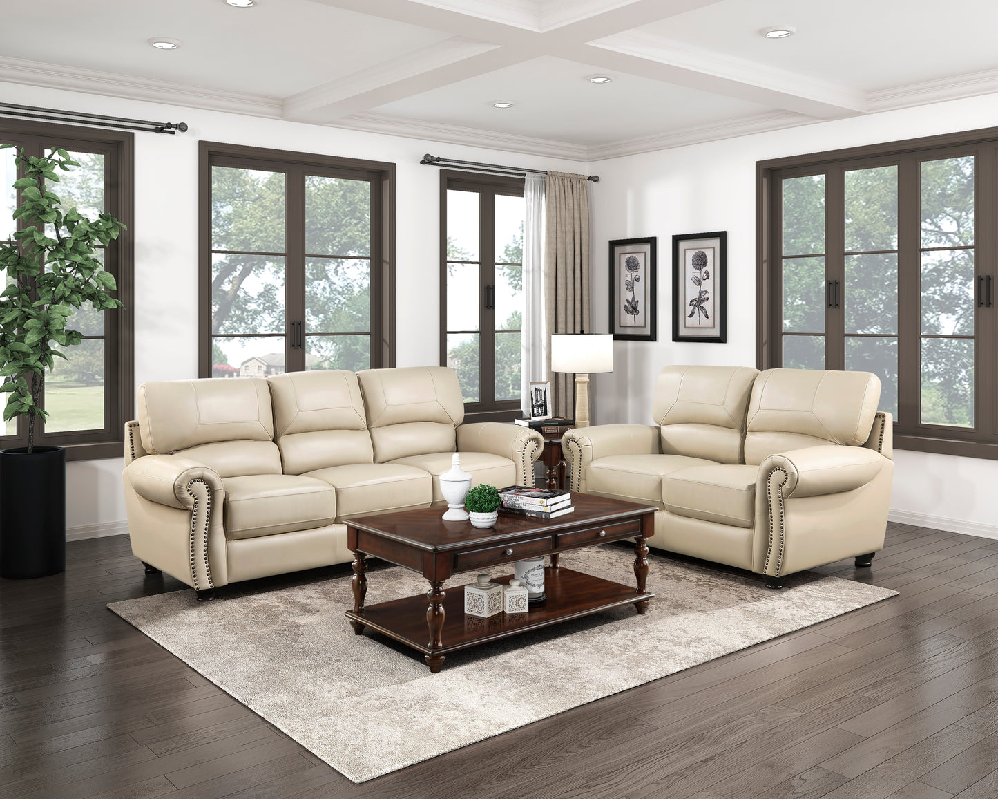 Foxborough Sofa CREAM LEATHER