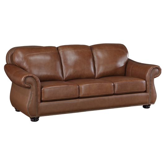 Attleboro Sofa CAMEL BROWN LEATHER
