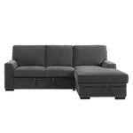 Morelia Sectional W/Sleeper & Storage CHARCOAL