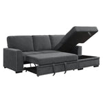 Morelia Sectional W/Sleeper & Storage CHARCOAL